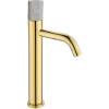 Смеситель для раковины Boheme Stick 122-G-MR-WHITE Gold Mramor White