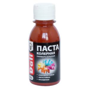 Паста колерная универсальная атмосферостойкая светостойкая насыщенная Dali красно-коричневый 0.1 кг