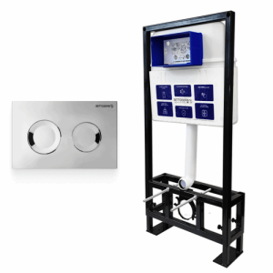 Система инсталляции для унитазов Bettoserb Sava Free Standing SFS40006469 клавиша смыва хром глянцевый