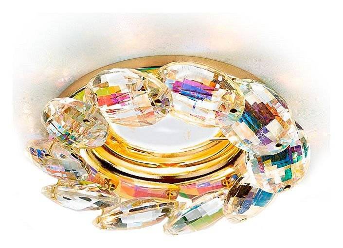 Встраиваемый точечный светильник Ambrella light Crystal K306 PR/G