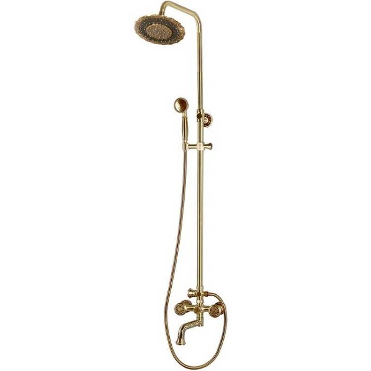 Душевая система Bronze de Luxe Royal 10121PF/1 двухручковый, излив резной 20 см