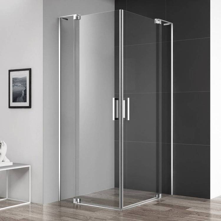 Душевой уголок Cezares Slider A 2 100/110 C Cr профиль хром, стекло прозрачное