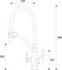 Смеситель для кухни Zorg Sanitary ZR 347-6 YF с гибким изливом фото 2