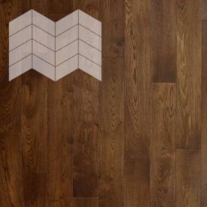 Паркетная доска Lab Arte Chevron Дуб Натур Табак лак 337-400x110x14