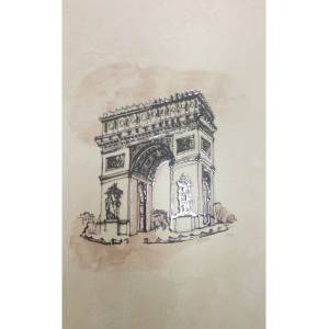 Декор Belleza Лидия Париж 1 Арка 25x40