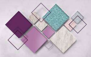 3D Фотообои Artegrafico «Сиреневые ромбы» BL-007 канвас