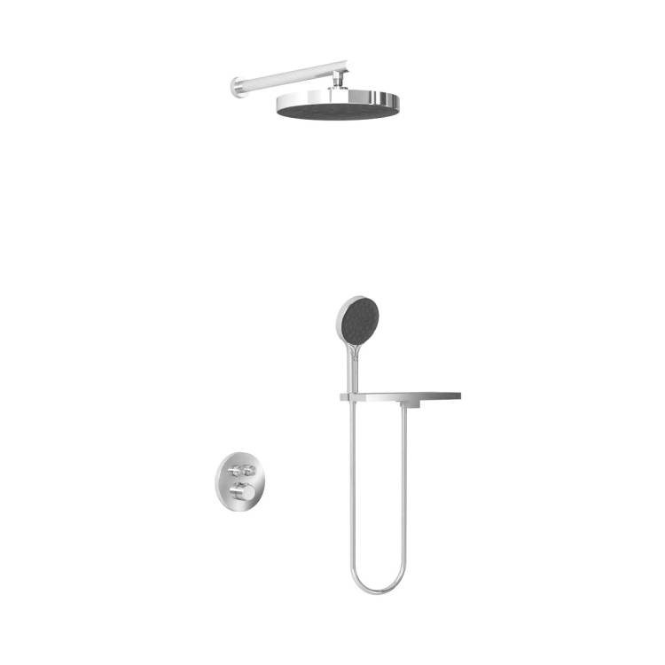 Душевой комплект Vincea Inspire VSFW-3I22MT2RCH встраиваемый, термостатический, двухрежимный, хром глянцевый