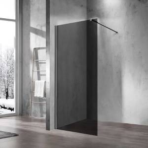 Душевая перегородка Vincea Walk-In VSW-1H120CGGM профиль вороненая сталь, стекло тонированное, 120x200