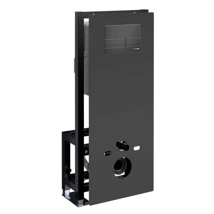 Система инсталляции для унитазов Wasserkraft Glan 66TLT.010.ME.BL.MB04 клавиша черный матовый
