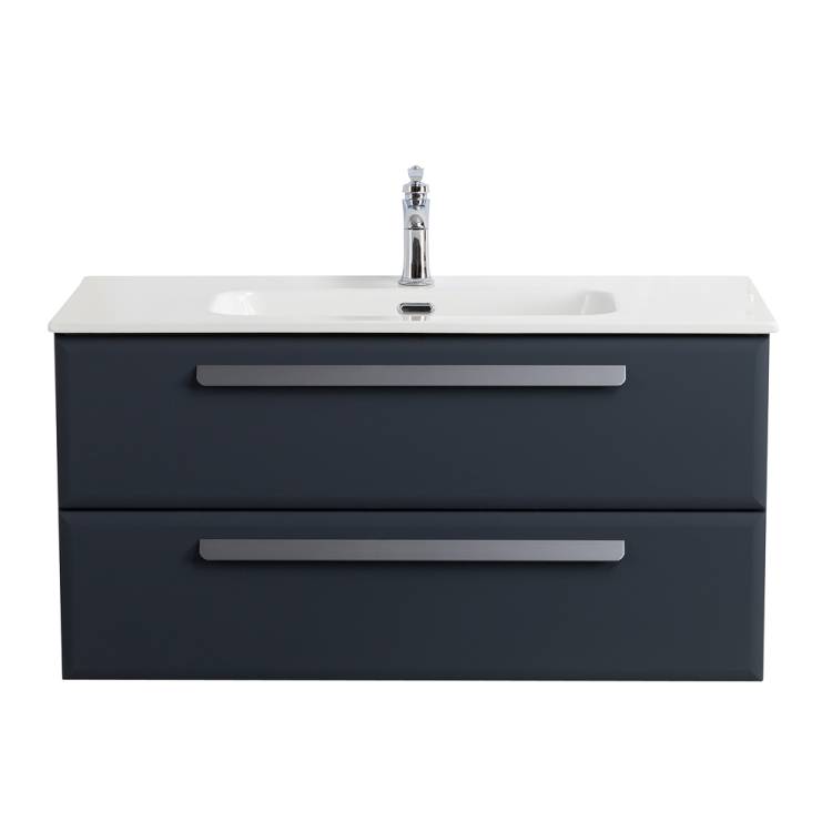 Тумба под раковину Cezares ECO-CER-N-1000-2C-SO-GR-P Grafito, 100x45.7x50