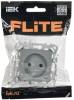 Розетка 1-местная с защитными шторками IEK Flite FI-R13-10-1-K03 серый фото 2