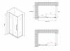 Душевой уголок Abber Schwarzer Diamant AG30140BMH-S90BM 90x195x140, профиль Черный фото 5