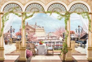 3D Фотообои Artegrafico «Королевская терраса» FR-207 песок