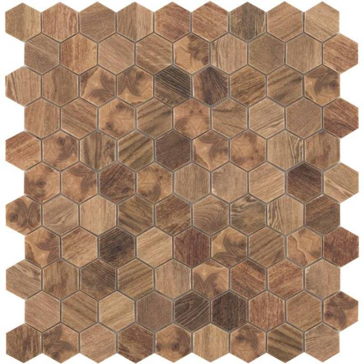 Мозаика Vidrepur Marbles/Woods Hex №4700D 30.7x31.7