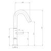 Смеситель для раковины Wonzon & Woghand WW-6068-BS высокий, никель фото 4