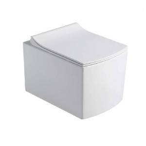 Унитаз подвесной Black&White W-719 безободковый, с микролифтом, белый