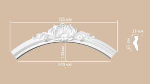 Радиус (1/4 круга) DECOMASTER 897022-91 51.5x2.1x6.5