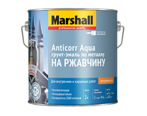 MARSHALL ANTICORR AQUA эмаль антикоррозийная акриловая, п/глянцевая, баз BW (0,5л)