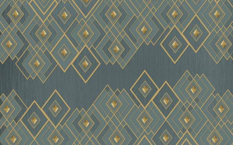 3D Фотообои Artegrafico «Золотые ромбы» BL-029 акварель