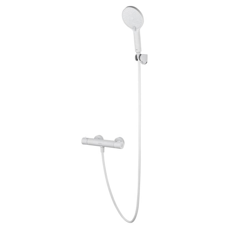 Смеситель для душа Wonzon & Woghand WW-B2065-A-MW термостатический, белый матовый