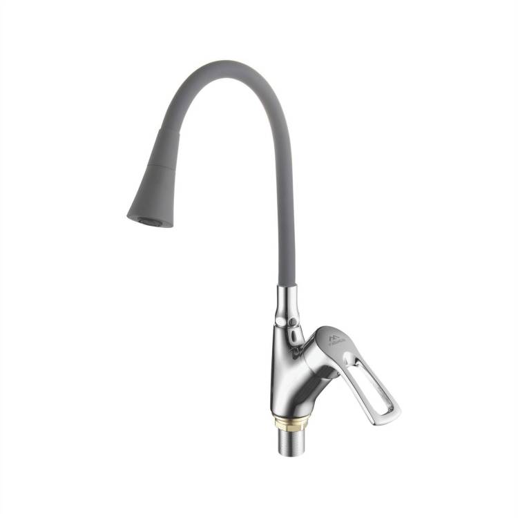 Смеситель для кухни Fashun A4466+A7357 с гибким изливом, серый хром