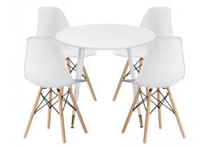 Обеденная группа Woodville Рута 579072 white, стулья пластик
