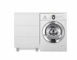 Тумба с раковиной Эстет Dallas Luxe 140 напольная, 3 ящика, под стиральную машину, L