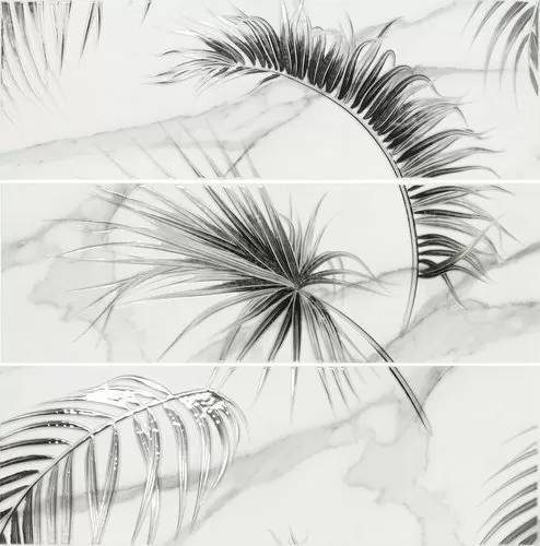 Панно Ape Ceramica Statuary A036485 Decor Set (3) Areca Matt 25x75