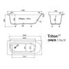 Ванна из искусственного камня Triton Омега 170x70 Щ0000067077 белая фото 8
