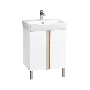 Тумба с раковиной Aquaton Кантри 60, белый/дуб верона