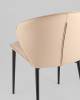 Стул Stool Group Deia DC1151P S301-85 bl.l кремовый черные ножки, экокожа фото 7