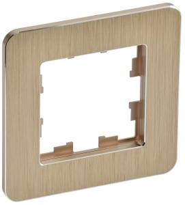 Рамка 1-постовая IEK Brite BR-M12-M-21-K37 шампань