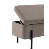 Банкетка-сундук Stool Group Болейн 20A544VF-BL-MOMO-38 с ящиком, велюр серый, черные ножки 110x42 фото 6