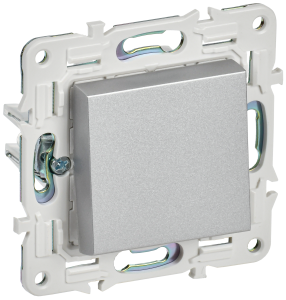 Выключатель 1-клавишный проходной IEK Skandy SK-V12-0-10-K23 серебряный
