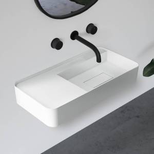 Раковина Abber Stein AS2627-0.8 подвесная, 80 см, белая матовая