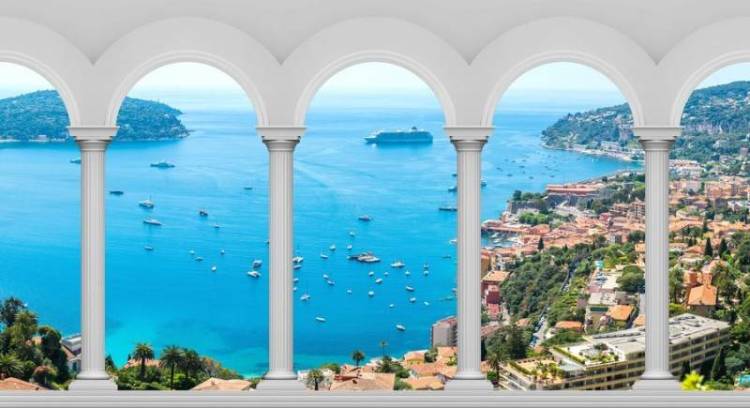 3D Фотообои Artegrafico «Терраса в классическом стиле» T055 акварель