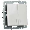 Выключатель 2-клавишный IEK Brite BR-V20-1-10-K01 белый фото 2