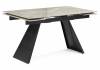 Стол Woodville Хорсборо 588009 dyna fantasico grey, черный 140(200)x80x79