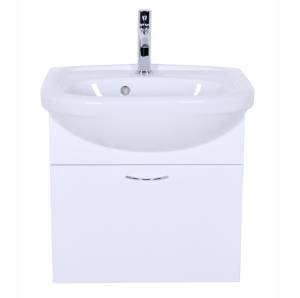 Тумба с раковиной Orange Лайт LRA-45TUW+RA белый глянец, 45 см