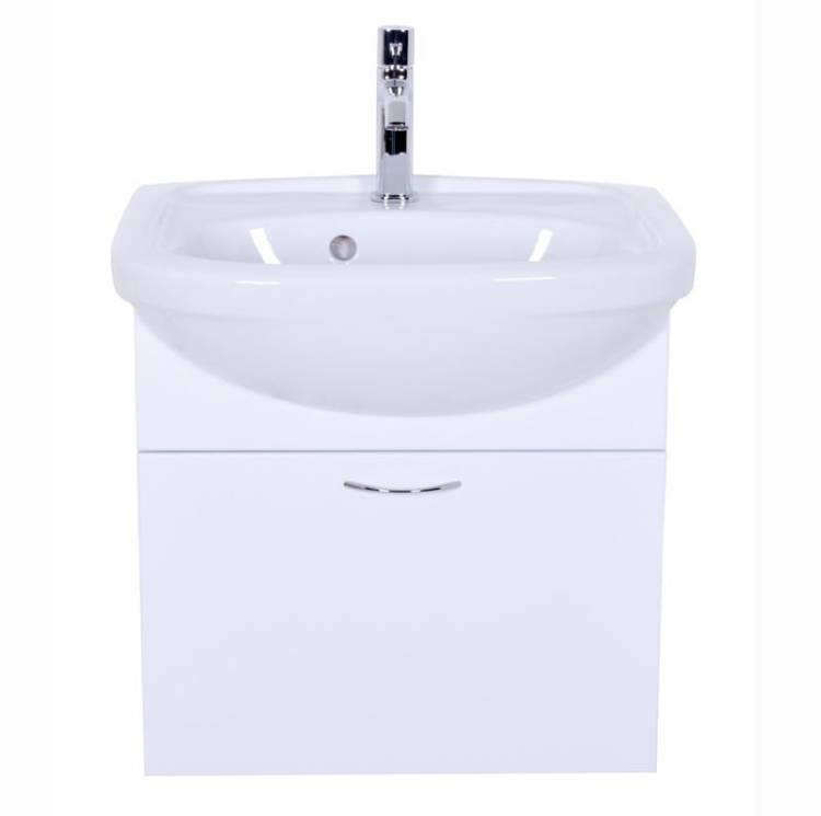 Тумба с раковиной Orange Лайт LRA-45TUW+RA белый глянец, 45 см