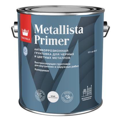 Антикоррозионная грунтовка Tikkivala Metallista Primer база АP 2.5 л