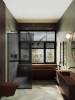 Душевая перегородка MaybahGlass MGD-730-6у 79x195, стекло графит матовый 8 мм, профиль черный фото 2