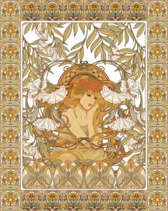 Бесшовные Eco обои Ortograf Arabesque 33449 Art Nouveau Жемчуг ОЕ-Р3