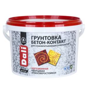 Грунтовка адгезионная Dali Бетон-контакт акриловая розовая 3.5 кг