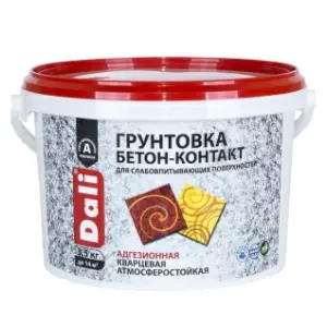 Грунтовка адгезионная Dali Бетон-контакт акриловая розовая 3.5 кг