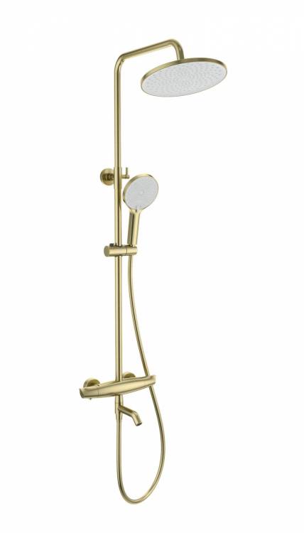 Душевая стойка Wonzon & Woghand WW-B3031-A2-BG с термостатом, золото