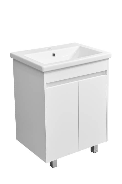 Тумба с раковиной Stella Polar Фаворита 60 SP-00000163 белый, раковина Сомо 60