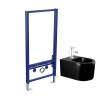 Комплект Aquatek Мия SET AQUATEK Мия-MB биде с тонким сиденьем soft-close, черный матовый