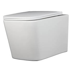 Унитаз подвесной Iberica Blanca Toledo Alto IB.TLA.231.1B1 безободковый, с крышкой-сиденьем микролифт