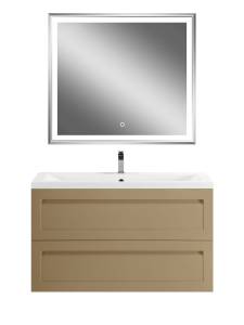 Тумба под раковину Art&Max Platino AM-Platino-1000-2C-SO-CM Капучино матовый, 99.3x48x55